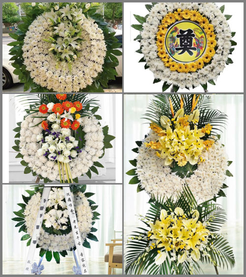 湖南永州祁阳县八宝镇同心村花圈速递